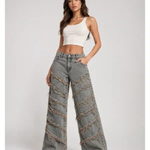 Jean Wide Leg Desflecado
