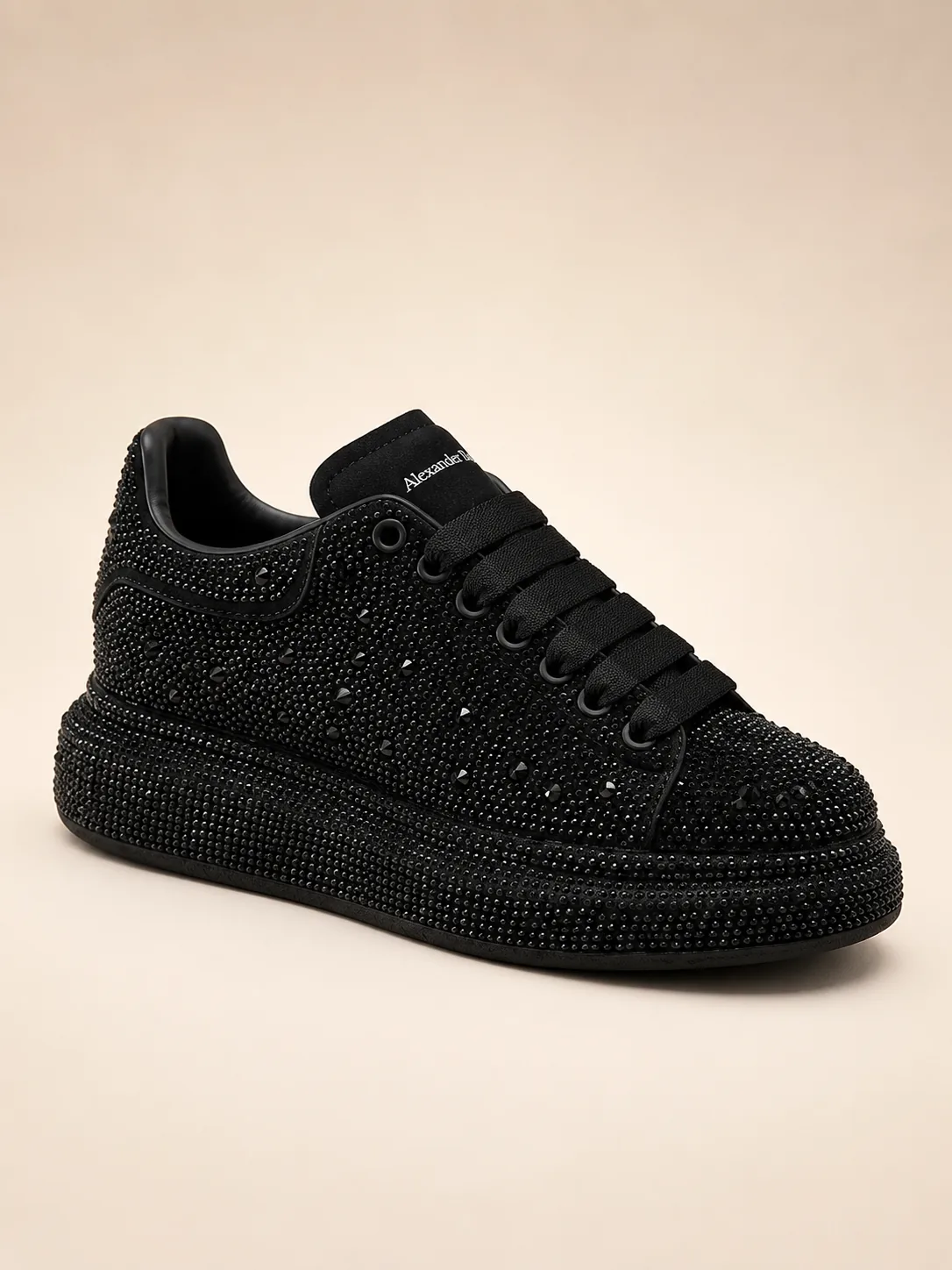 Tenis Dama Negro con Cristales - Imagen 4
