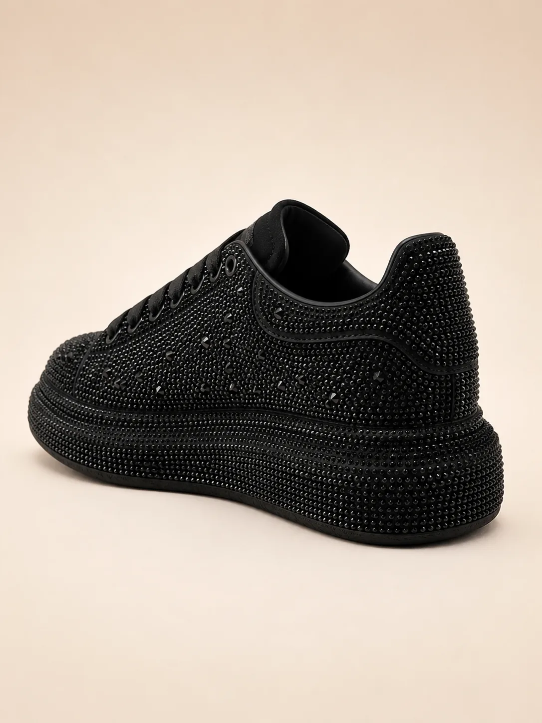 Tenis Dama Negro con Cristales - Imagen 6
