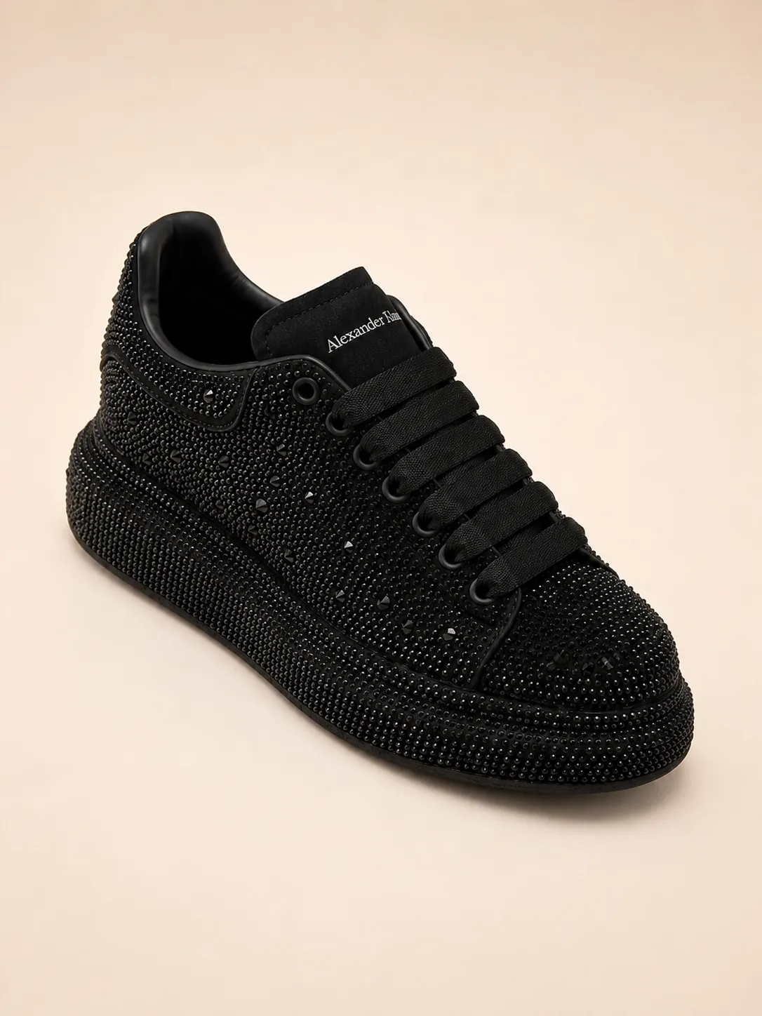 Tenis Dama Negro con Cristales - Imagen 2